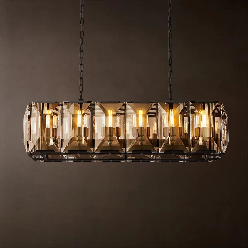Crystal Rectangular Chandelier 41½″ - 41½″