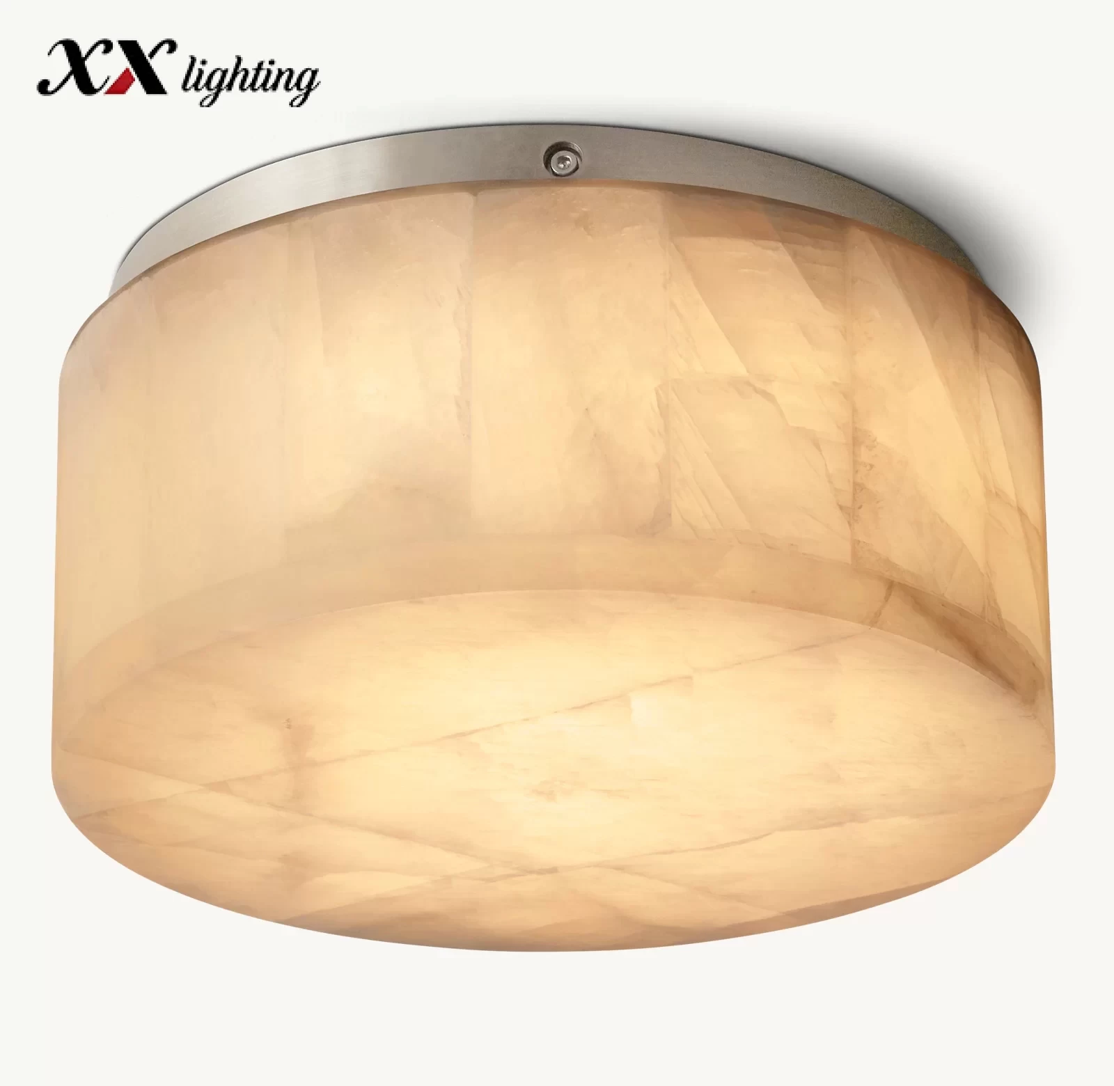 Rivage Lueur Round Flushmount 6″ - 14″, Polished Nickel
