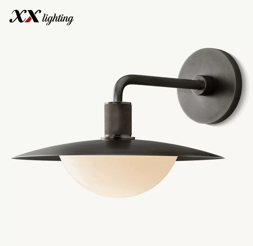 Kennan Round Sconce 11″ - 18″, Lacquered Burnished Brass