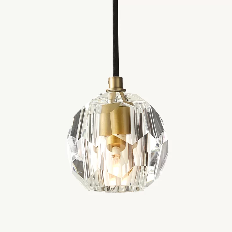 Boule De Cristal Clear Glass Pendant Light 5″Wide x 10″High - 5″x27″