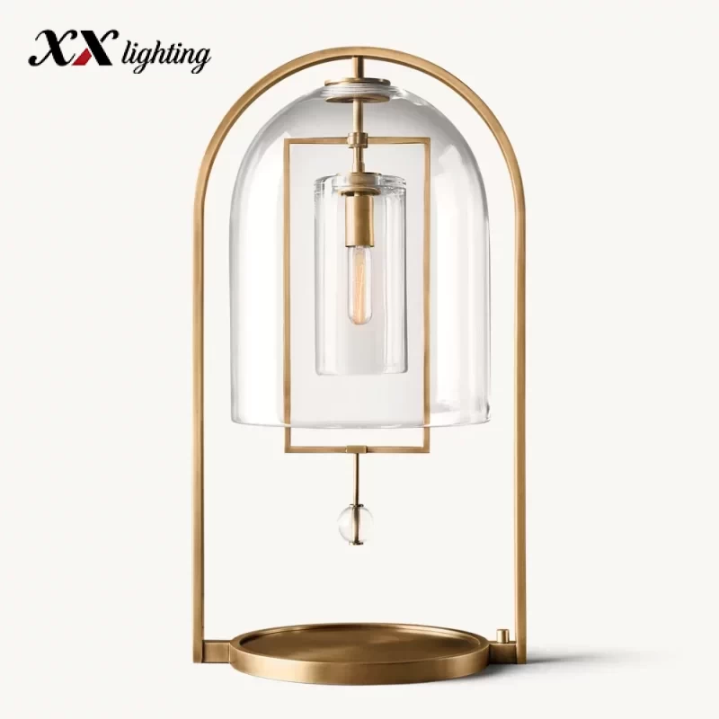 Fulcrum Table Lamp 22″ - 22″, Satin Nickel