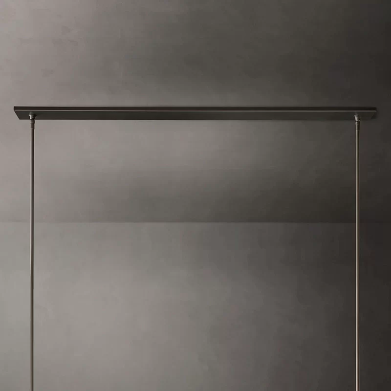 Modern 54" Linear Glass Chandelier - Adjustable Height - 54″