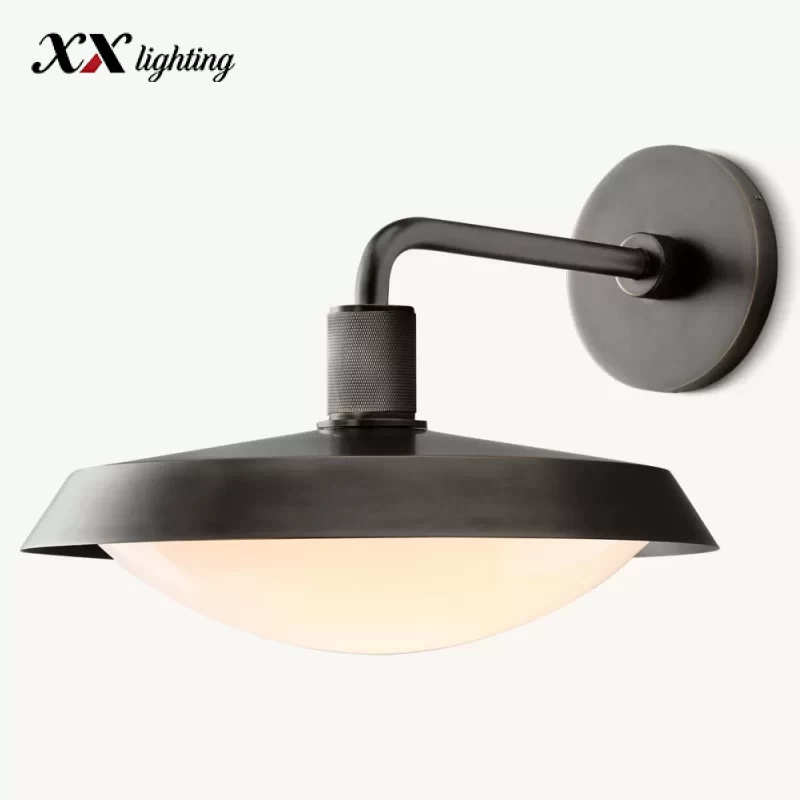 Kennan Barn Sconce 11″ - 18″, Lacquered Burnished Brass
