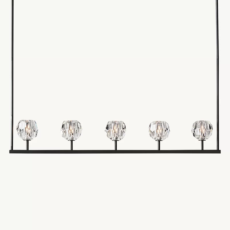 Crystal Ball Linear Chandelier 48″wide x 5″deep