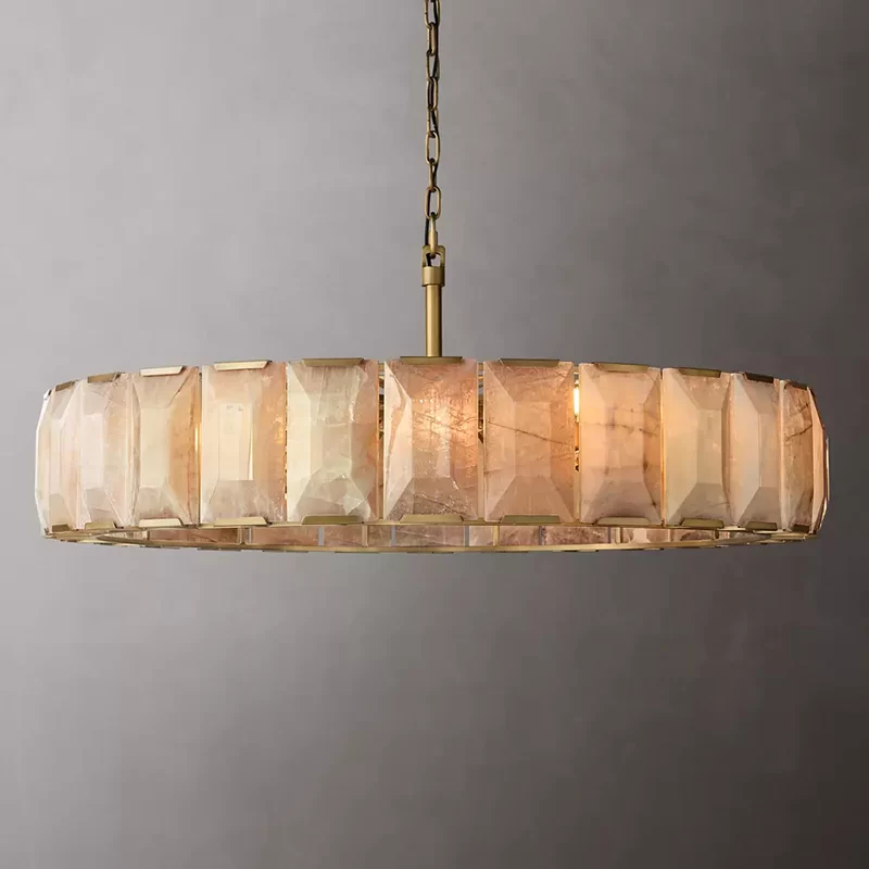 Calcite Round Chandelier 19″ - 58½″