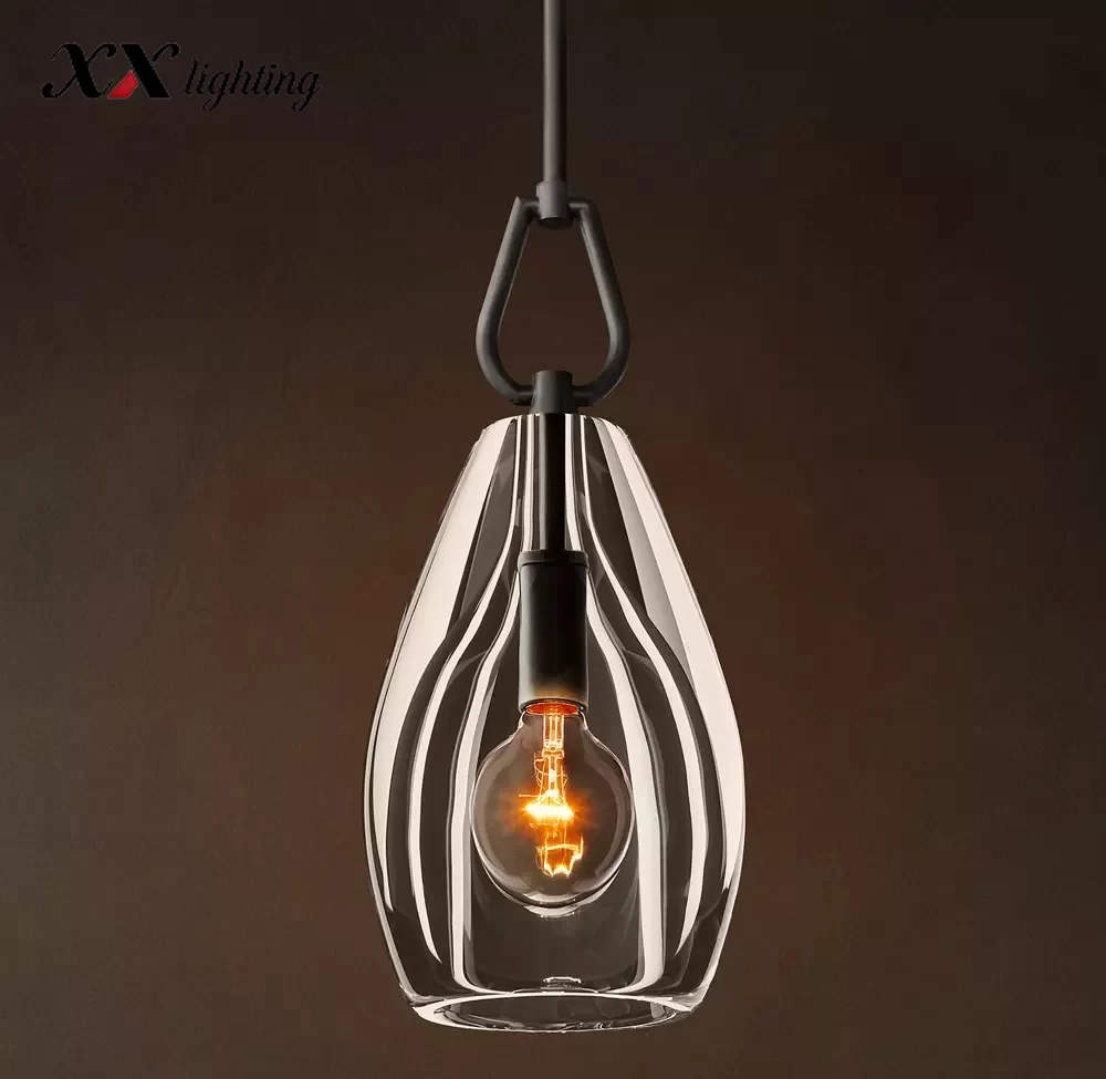 Botanist Flute Pendant Light 6″ - 8″, Satin Nickel