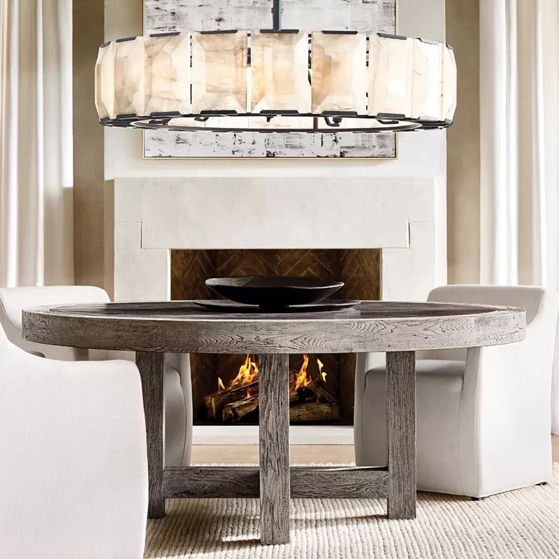 Calcite Round Chandelier 19″ - 42½″