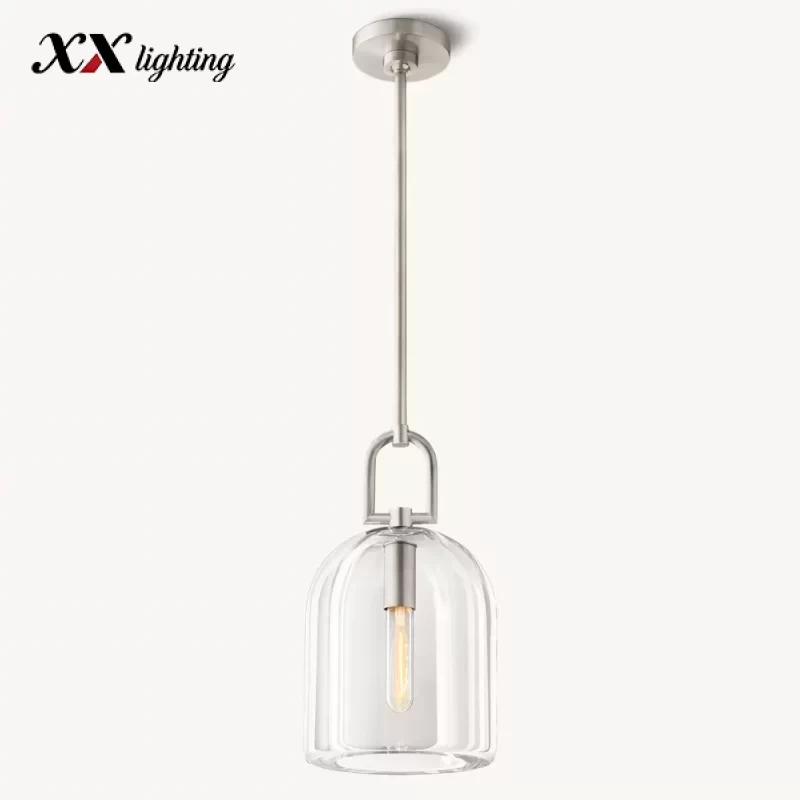 Botanist Cloche Pendant 5″ - 5″, Satin Nickel