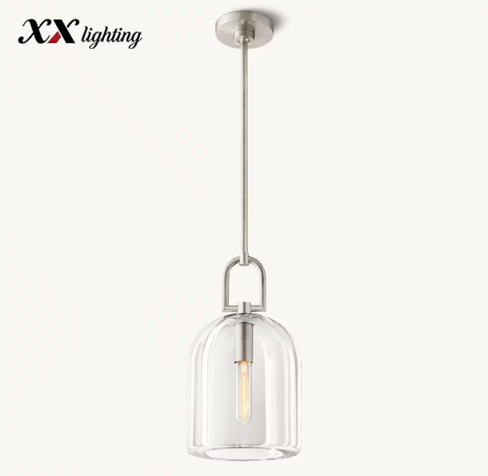 Botanist Cloche Pendant 5″ - 5″, Satin Nickel