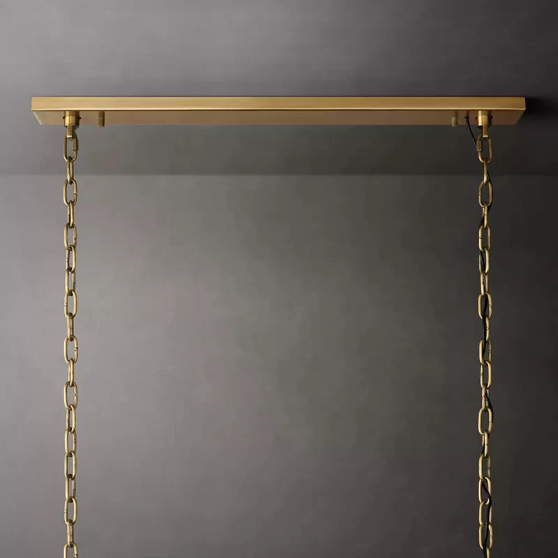 Calcite Rectangular Chandelier 41½″ - 60½″