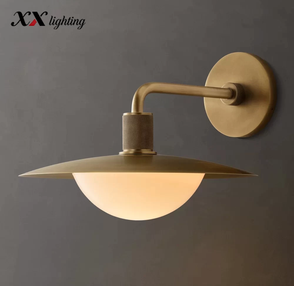 Kennan Round Sconce 11″ - 11″, Lacquered Burnished Brass