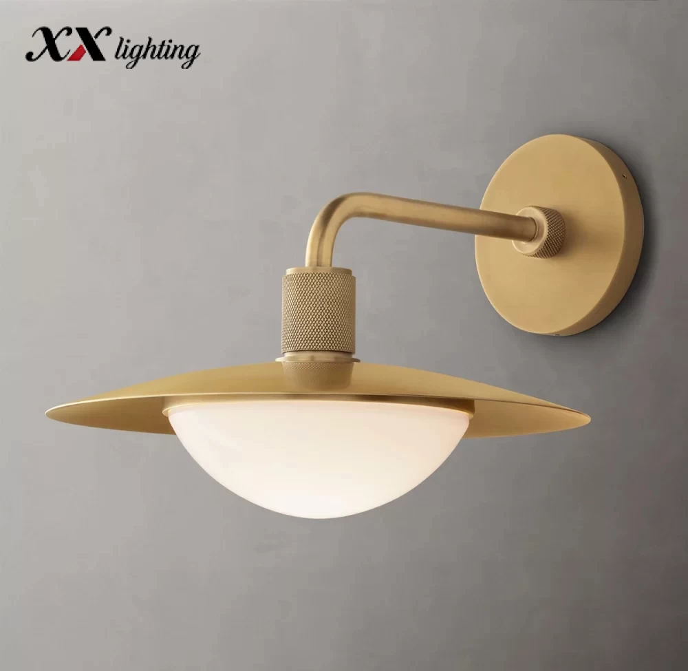 Kennan Round Sconce 11″ - 14″, Lacquered Burnished Brass