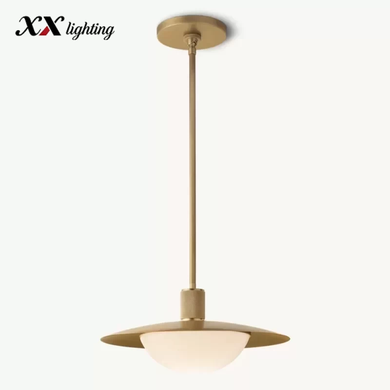 Kennan Round Pendant 14″ - 18″, Lacquered Burnished Brass