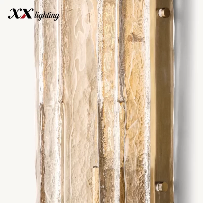Lattice Clear Glass Sconce 8¼″ - 8¼″, Satin Nickel