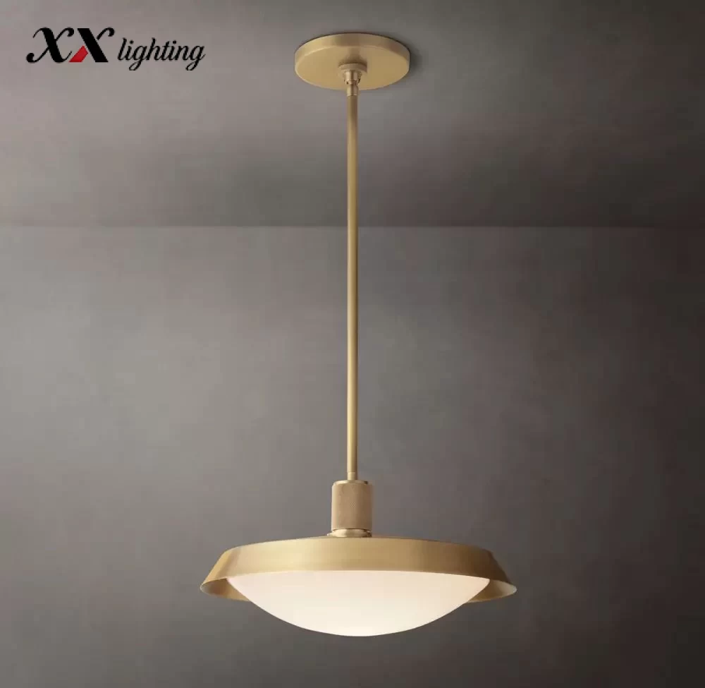 Kennan Round Pendant 14″ - 14″, Lacquered Burnished Brass