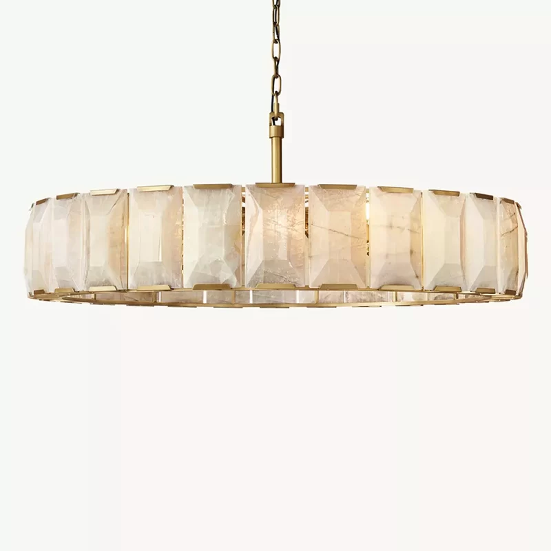Calcite Round Chandelier 19″ - 58½″