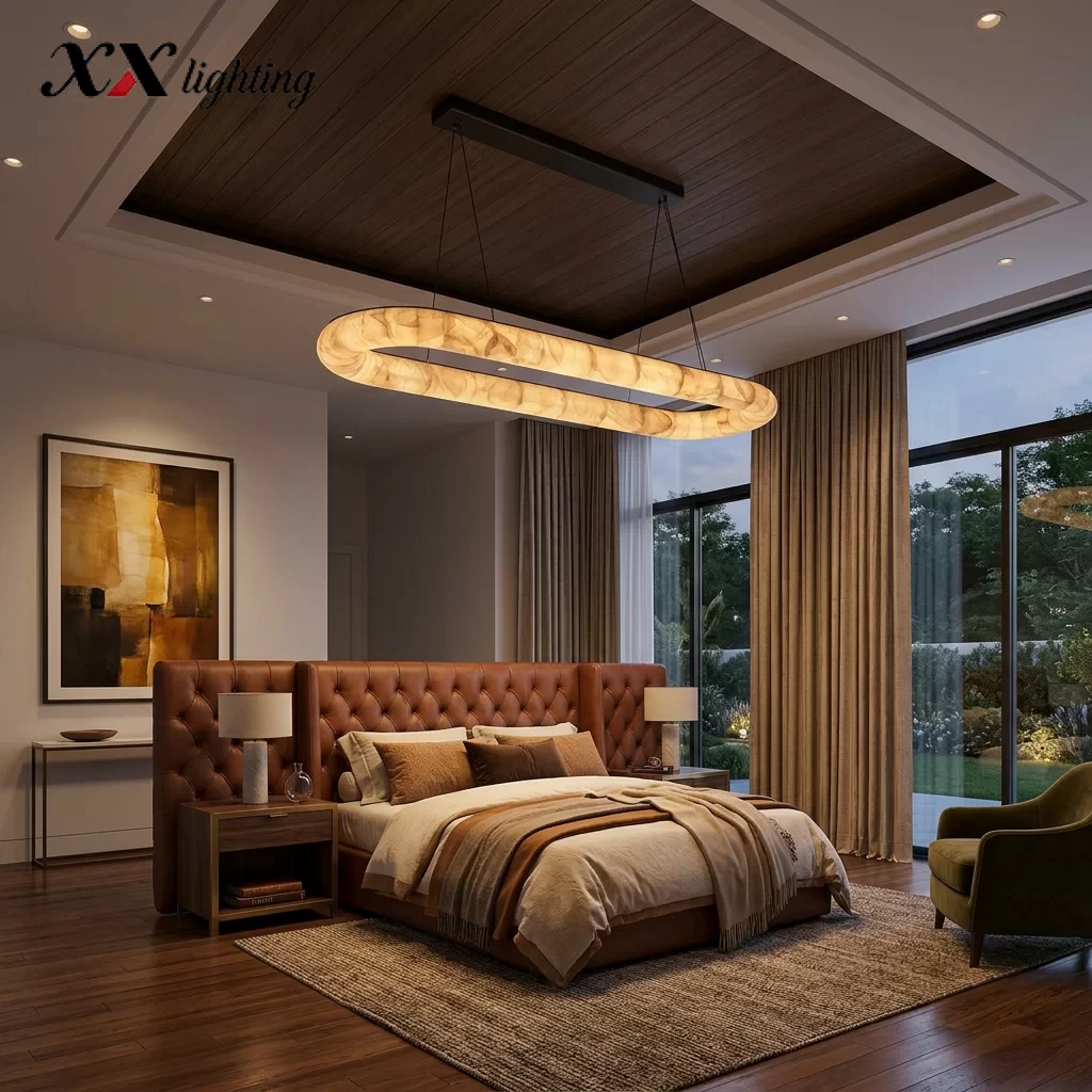 Rivage Lisse Oval Chandelier 57″ - 73¼″, Satin Nickel
