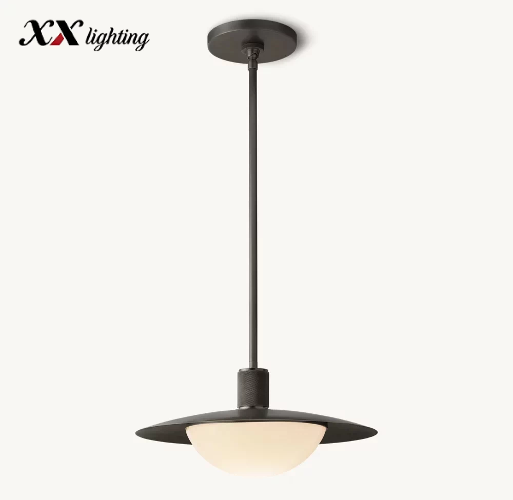 Kennan Round Pendant 14″ - 14″, Lacquered Burnished Brass