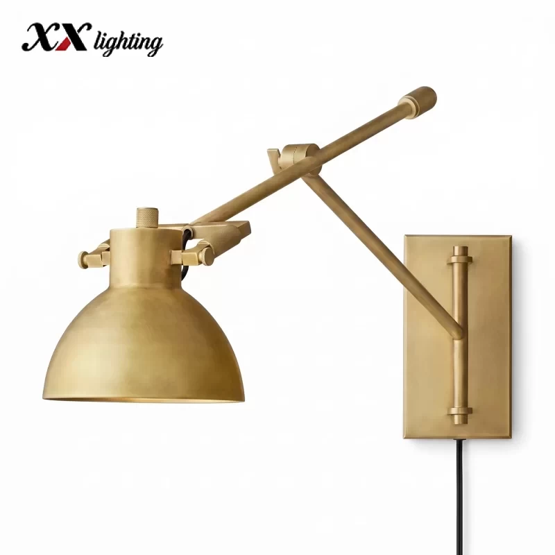 Machinist Swing-Arm Task Sconce - 5½″, Polished Nickel