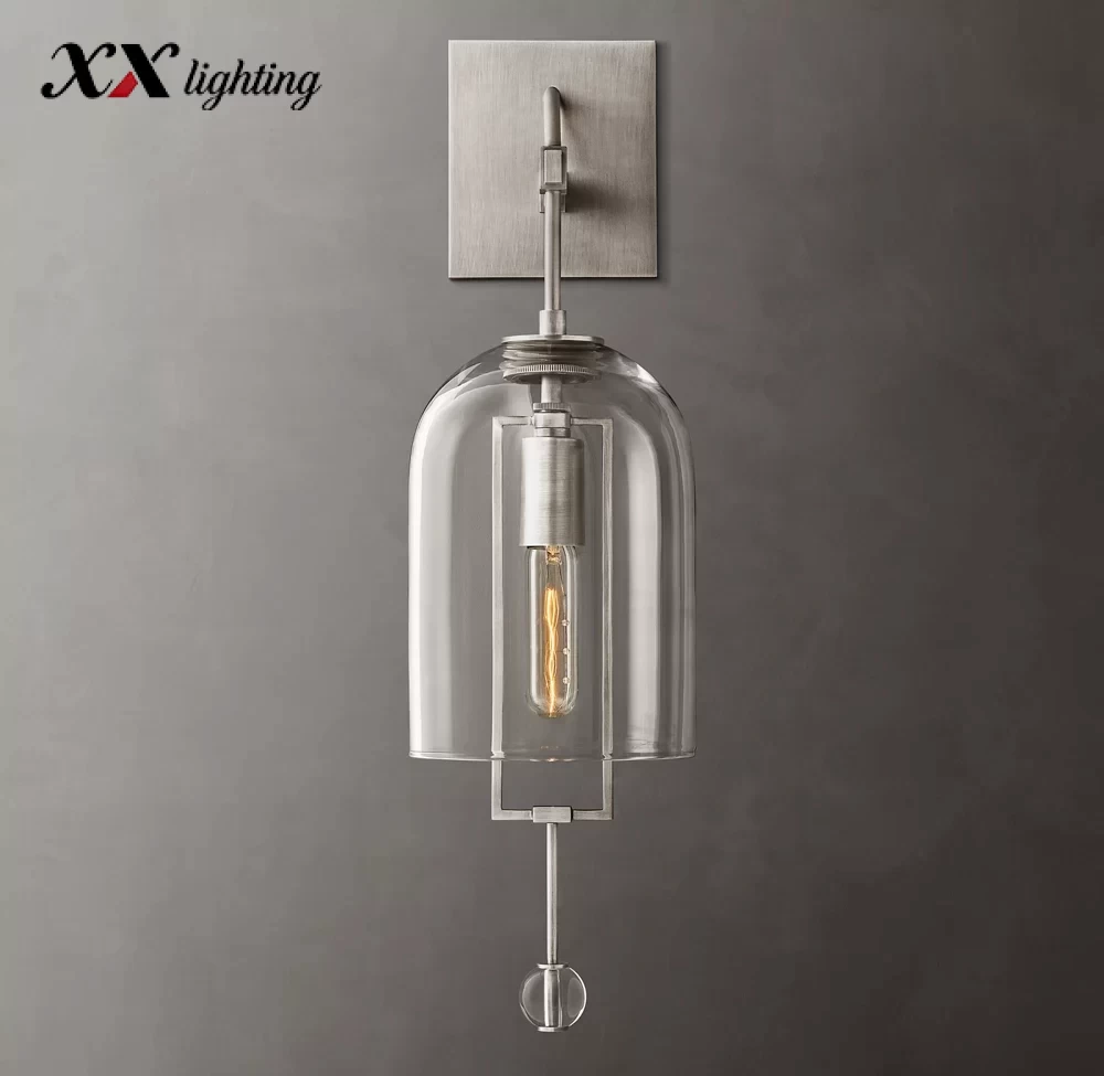 Fulcrum Sconce 6½″ - 6½″, Satin Nickel