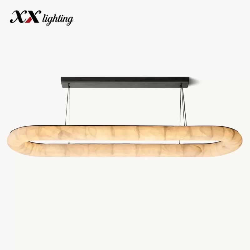 Rivage Lisse Oval Chandelier 57″ - 73¼″, Satin Nickel