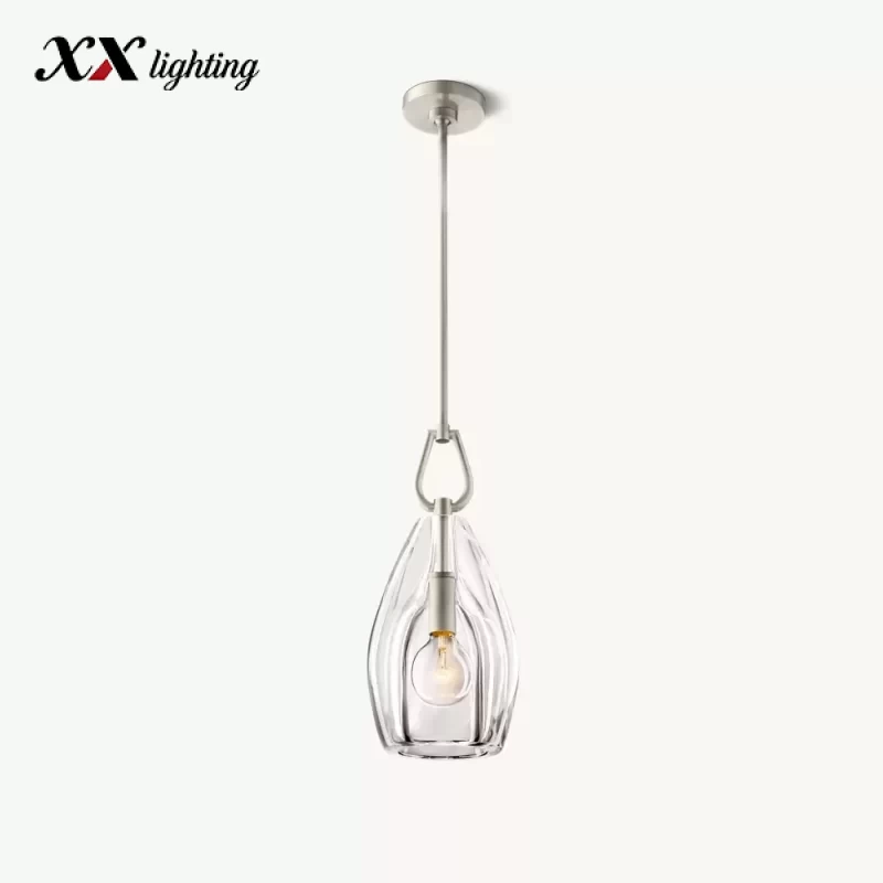 Botanist Flute Pendant Light 6″ - 6″, Satin Nickel