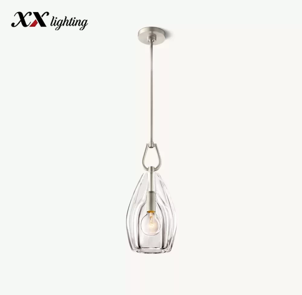 Botanist Flute Pendant Light 6″ - 6″, Satin Nickel