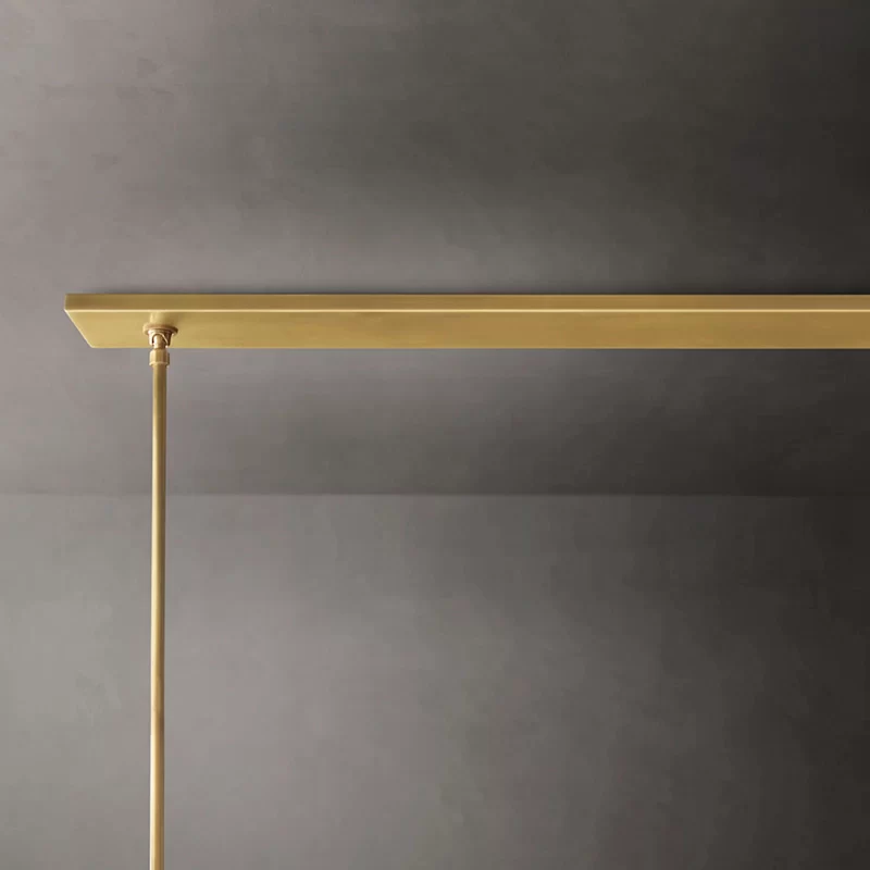 Modern 54" Linear Glass Chandelier - Adjustable Height - 69″