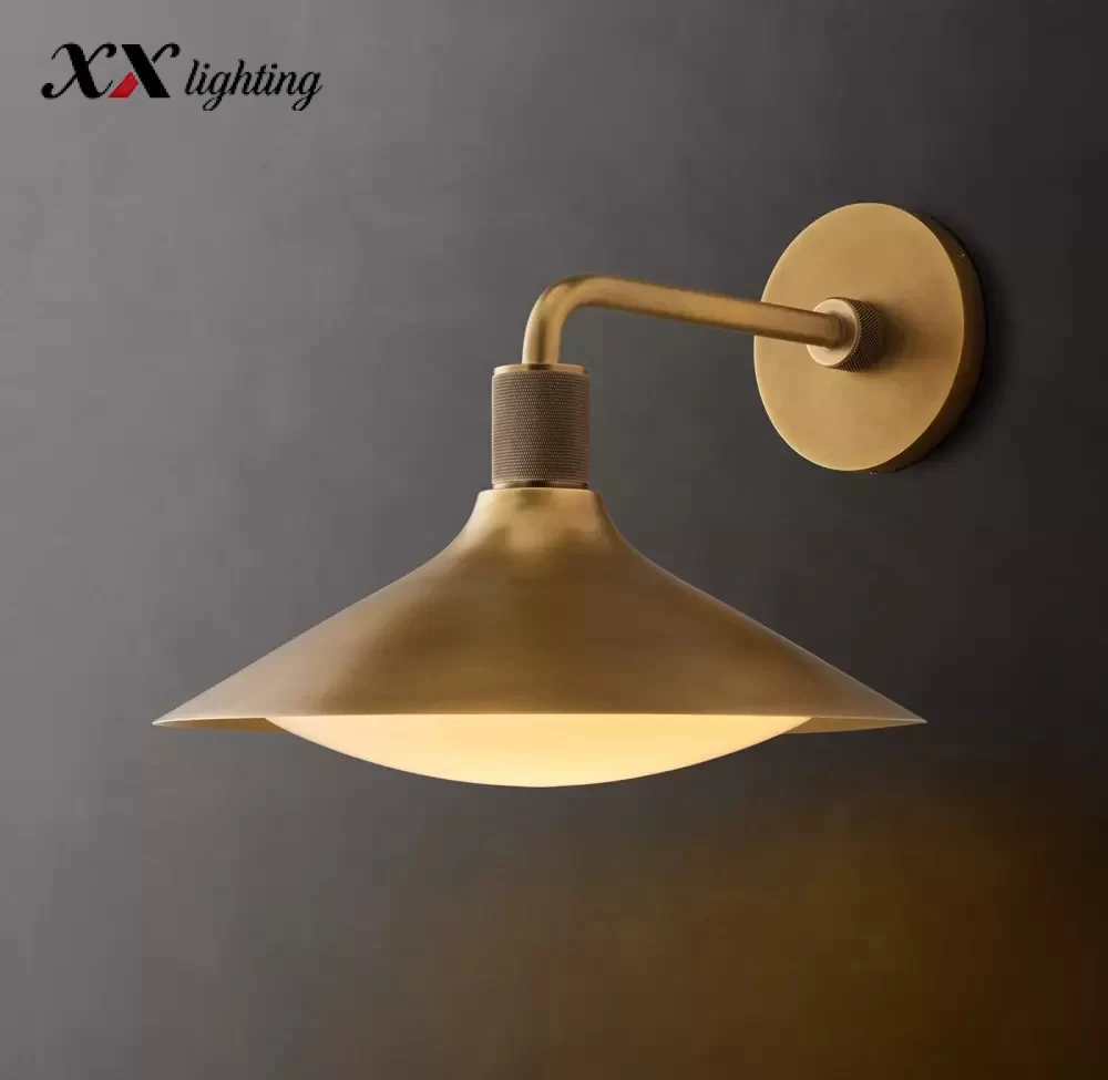 Kennan Tapered Sconce 11″ - 11″, Lacquered Burnished Brass