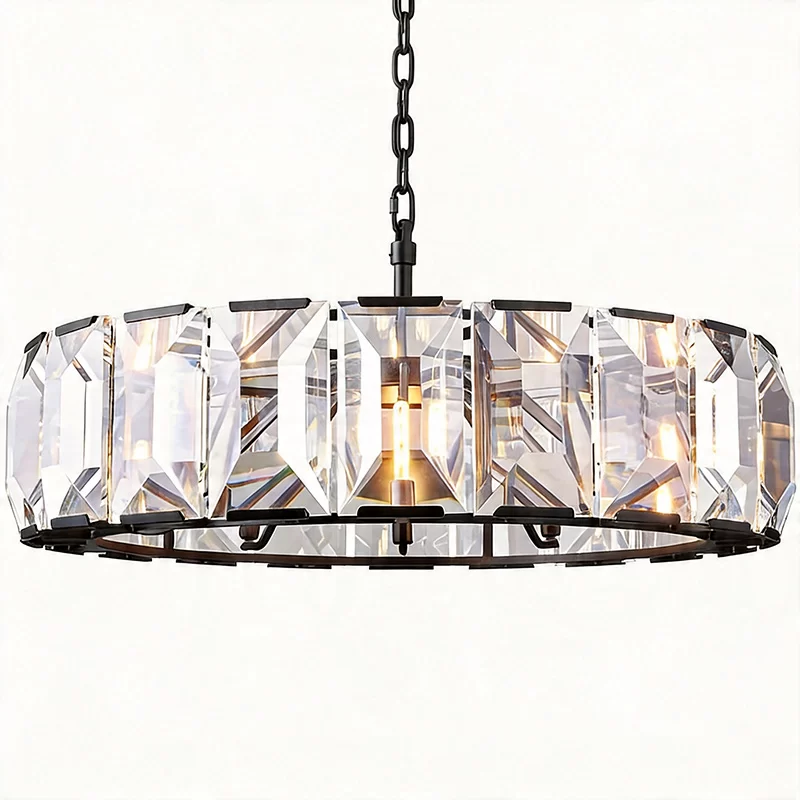 Crystal Round Chandelier 19″ - 42½″