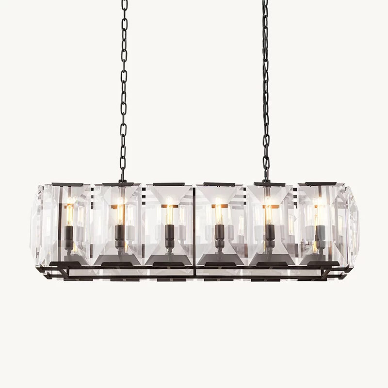 Crystal Rectangular Chandelier 41½″ - 41½″