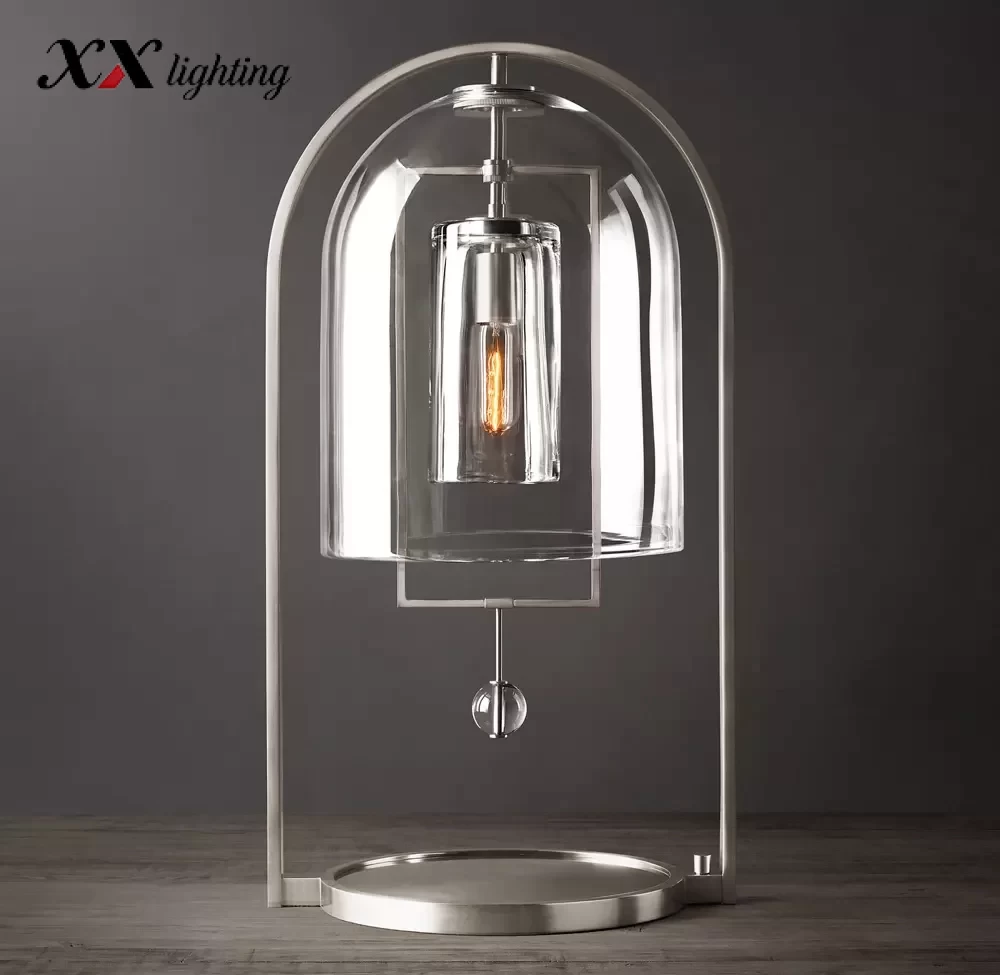 Fulcrum Table Lamp 22″ - 22″, Satin Nickel