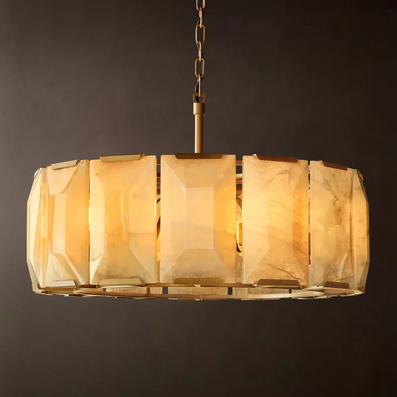 Calcite Round Chandelier 19″ - 30¾″