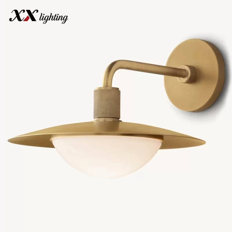 Kennan Round Sconce 11″ - 18″, Lacquered Burnished Brass