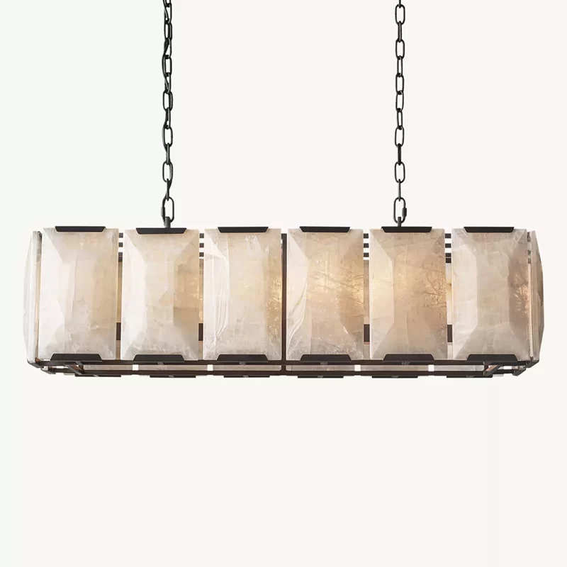 Calcite Rectangular Chandelier 41½″ - 41½″