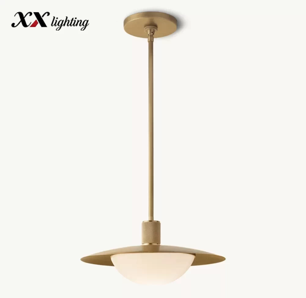 Kennan Round Pendant 14″ - 14″, Lacquered Burnished Brass