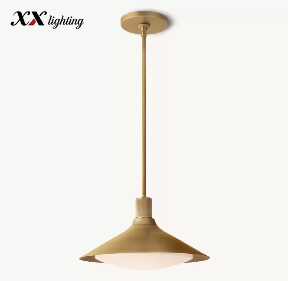 Kennan Tapered Pendant 14″ - 18″, Lacquered Burnished Brass