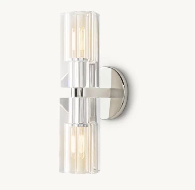 Linear Wall Lamp 4½″Wide x 5″Deep - 4½″x5″, Polished Nickel