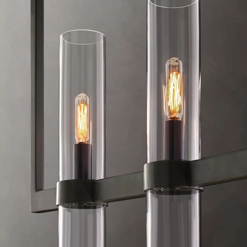 Modern 54" Linear Glass Chandelier - Adjustable Height - 54″