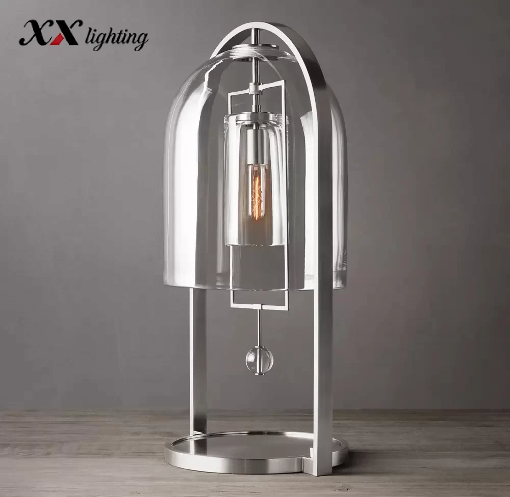 Fulcrum Table Lamp 22″ - 31″, Satin Nickel
