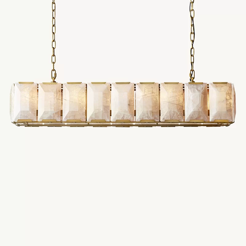 Calcite Rectangular Chandelier 41½″ - 60½″