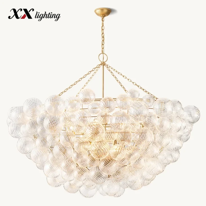 Talia Round Chandelier - 65¾", Plaster