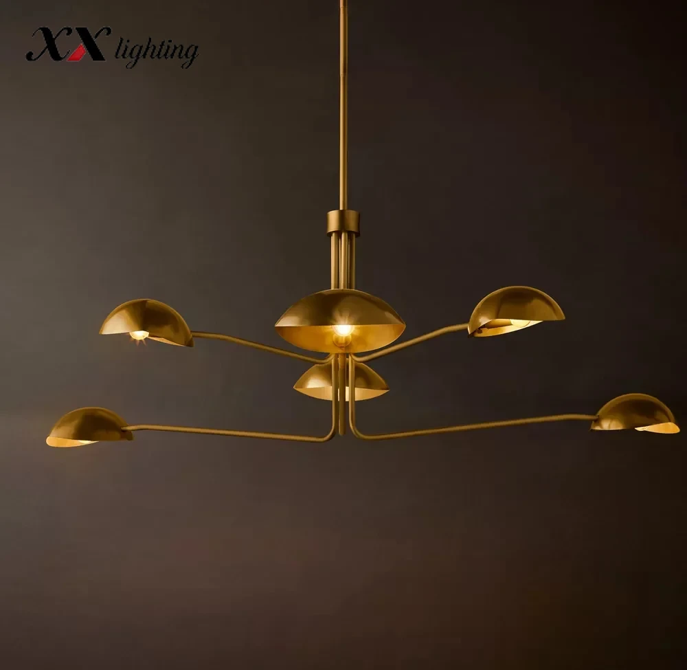 Convessi Round Chandelier 48 inch - 60″, Polished Nickel