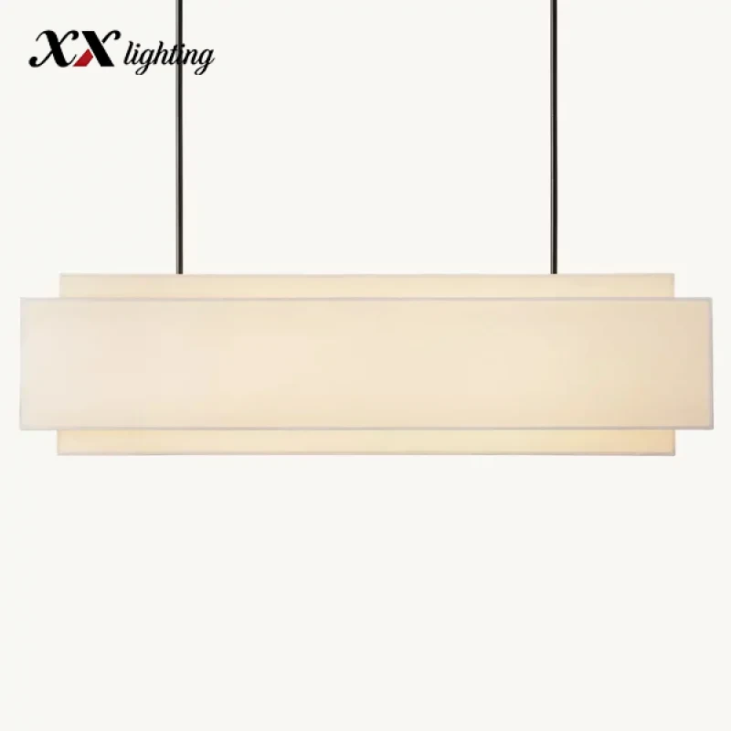 Échelon Rectangular Chandelier 63 inch - 63″, White