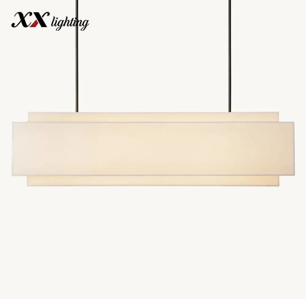 Échelon Rectangular Chandelier 63 inch - 63″, White