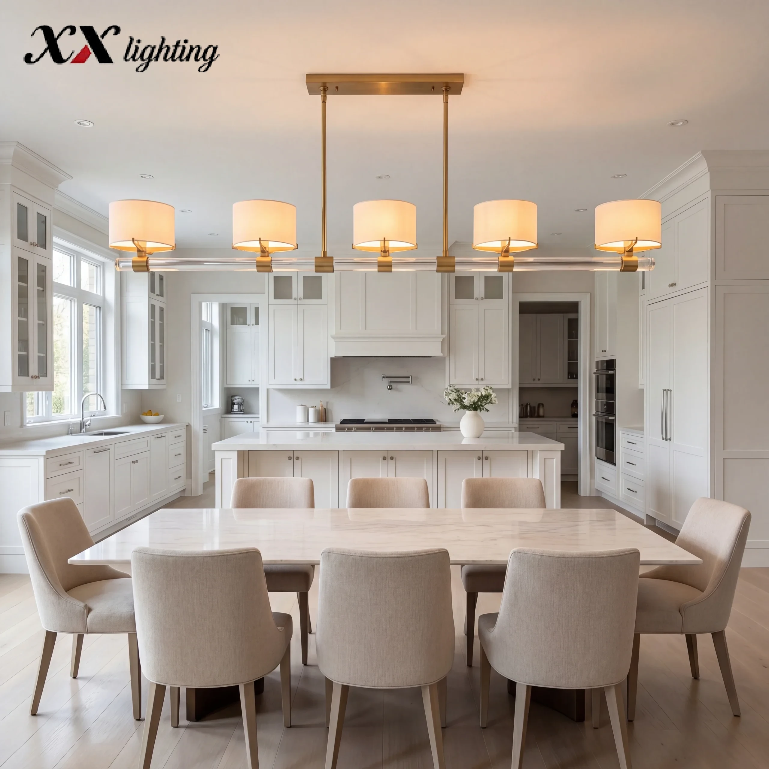 Truman Linear Chandelier 54 inch - 72″, Polished Nickel