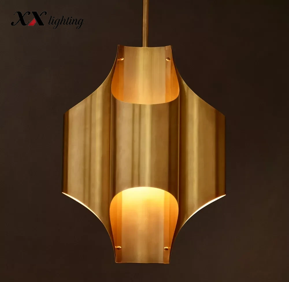 Cathedral Pendant Light 15 inch - 15″, Lacquered Burnished Brass