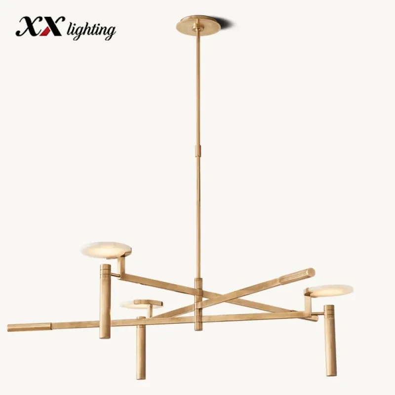 Melange Round Chandelier 45 inch - 45", Satin Nickel