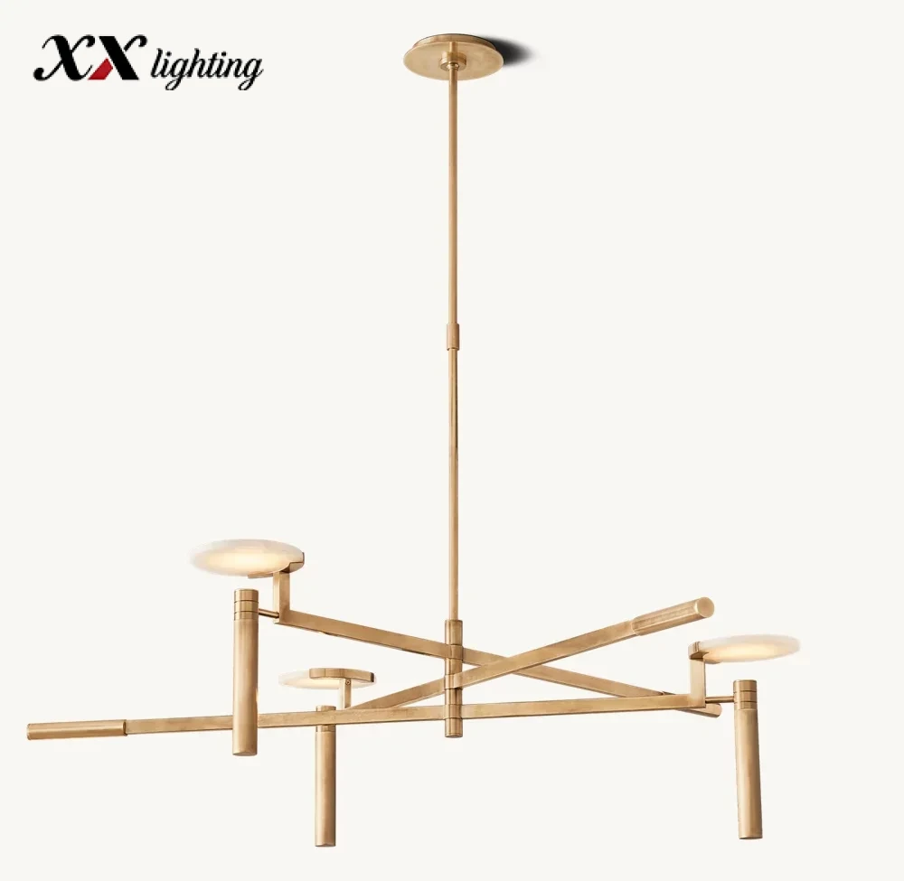 Melange Round Chandelier 45 inch - 45", Satin Nickel