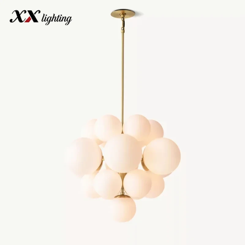 Cirque Cluster Chandelier 27 inch - 27″, Lacquered Burnished Brass